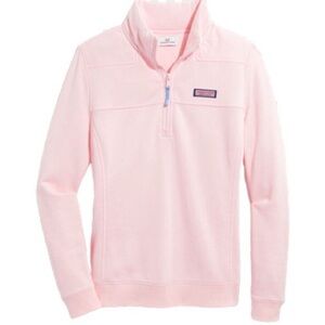 NWOT Vineyard Vines Baby Pink Quarter-Zip Pullover